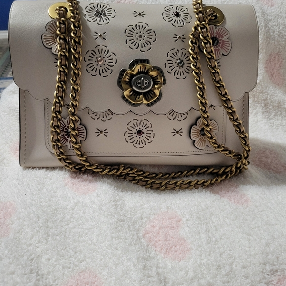 Coach Parker Cut Out Tea Rose Purse - Picture 3 of 10